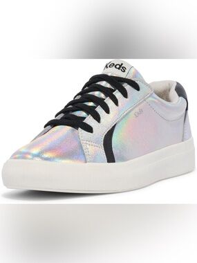 Keds pursuit iridescent leather lace up sneakers
